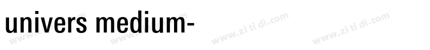 univers medium字体转换